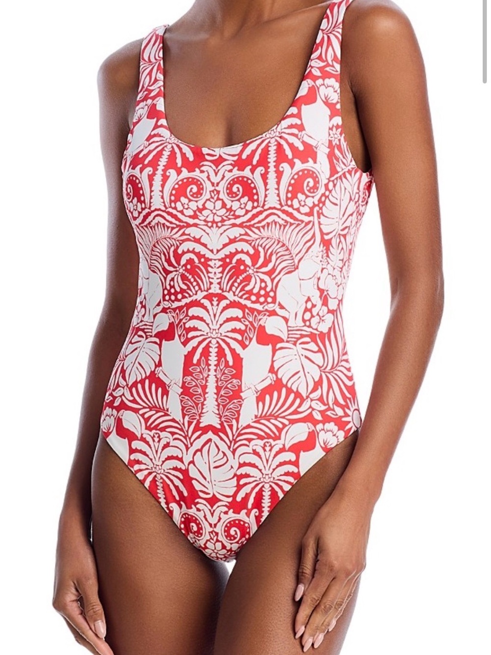 The White Lotus X Aqua Swim One Piece Swimsuit, Small, Coral, NWOT $98